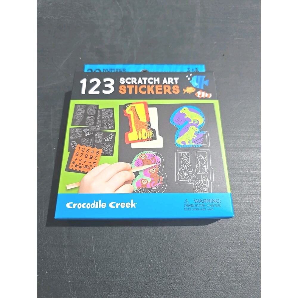 13015 Crocodile Creek Scratch Art 1 2 3 Stickers Stencil Stylus Fun Way To Learn